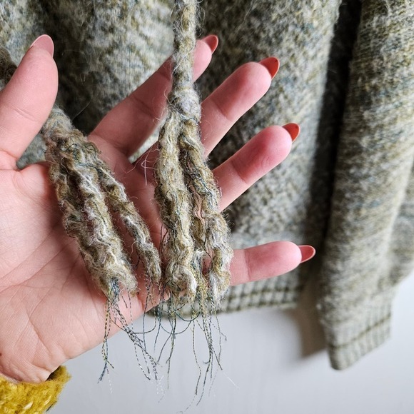 Free People Hoops‎ and Hollas Sweater Top XS Moss Green - Picture 6 of 9